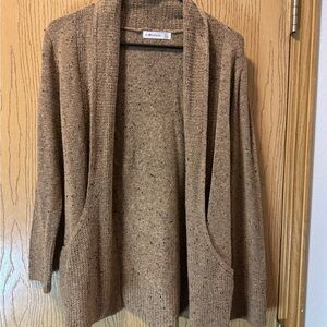 89th & Madison Tan Open Front Cardigan